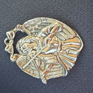 GORHAM Silver Angel w/violin vintage christmas ornament With Org Box